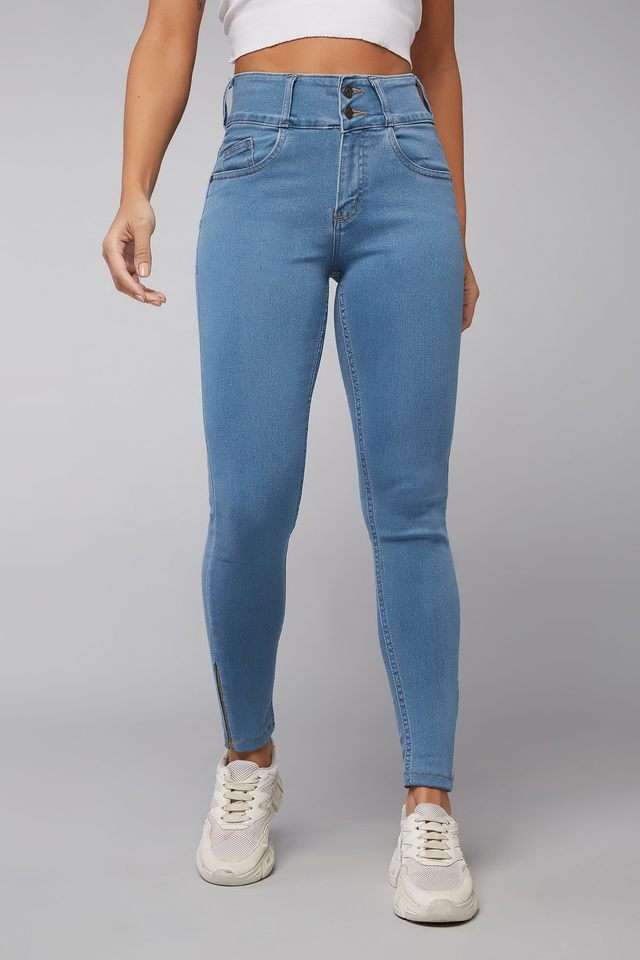 dolce crudo High Rise Light Wash Denim Skinny Fit Women's Jeans-picture-17