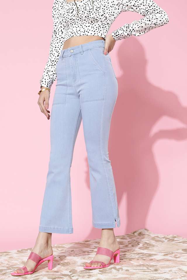 Acid Wash Cotton Bootcut Fit Womens Jeans-image-23