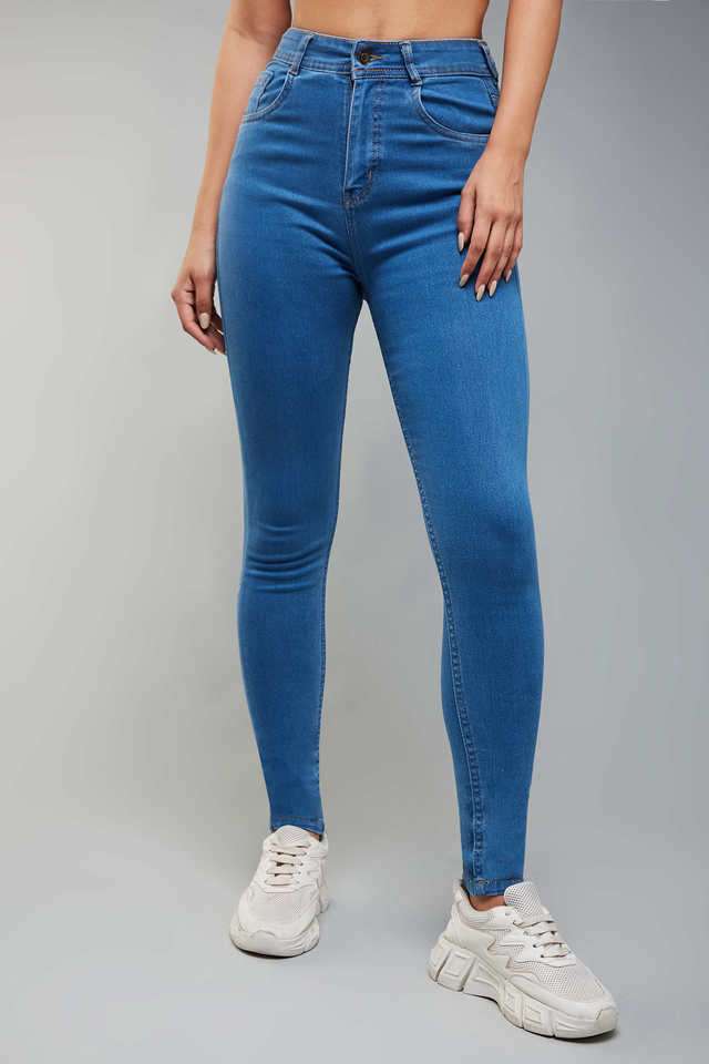 dolce crudo High Rise Light Wash Denim Skinny Fit Women's Jeans-picture-41