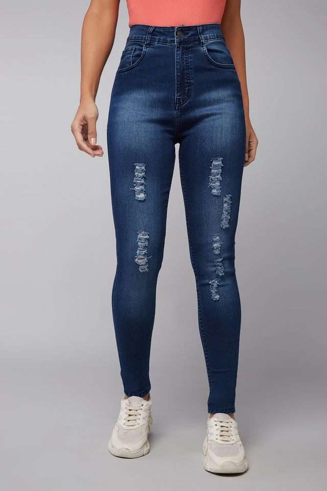 dolce crudo High Rise Heavy Wash Denim Skinny Fit Women's Jeans-picture-18