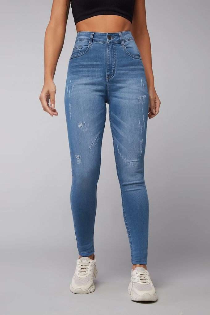 dolce crudo High Rise Heavy Wash Denim Skinny Fit Women's Jeans-picture-32