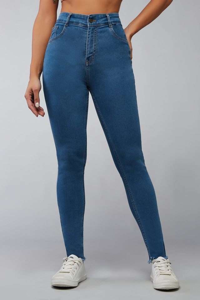 dolce crudo High Rise Light Wash Denim Skinny Fit Women's Jeans-picture-12