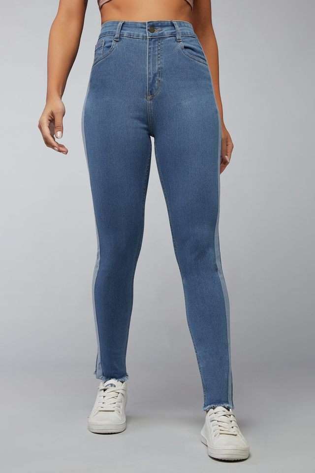 dolce crudo Mid Rise Light Wash Denim Skinny Fit Women's Jeans-picture-29