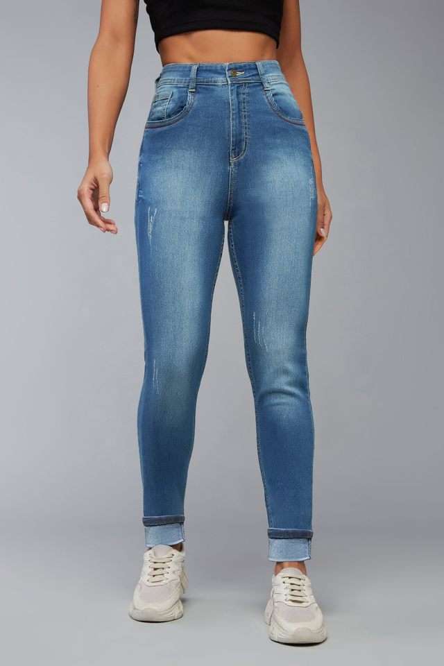 dolce crudo High Rise Heavy Wash Denim Skinny Fit Women's Jeans-picture-35