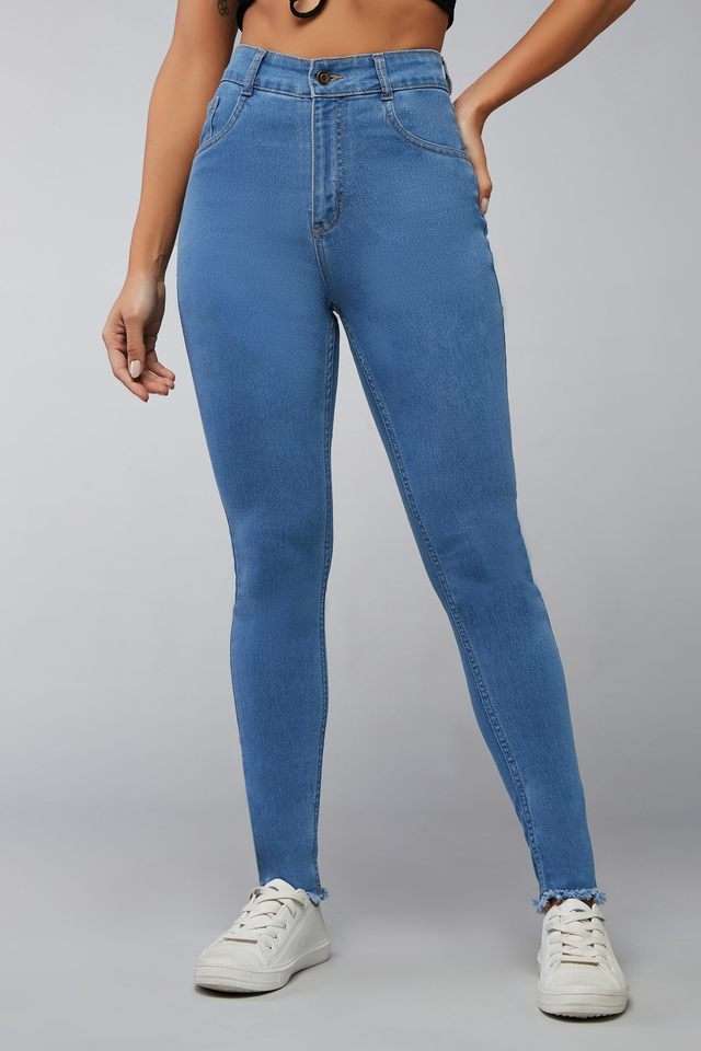 dolce crudo High Rise Light Wash Denim Skinny Fit Women's Jeans-picture-22