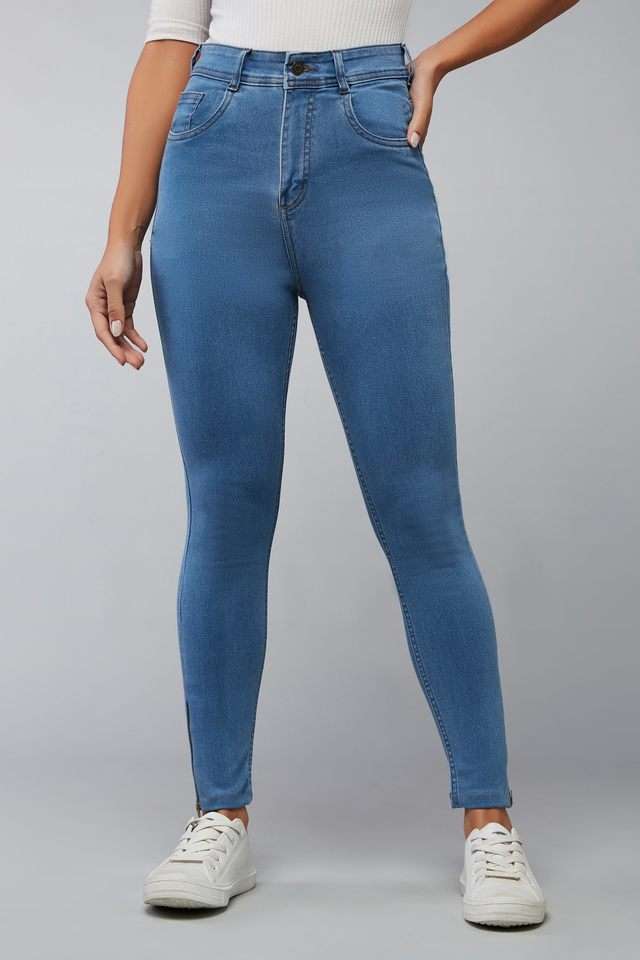 dolce crudo High Rise Light Wash Denim Skinny Fit Women's Jeans-picture-34