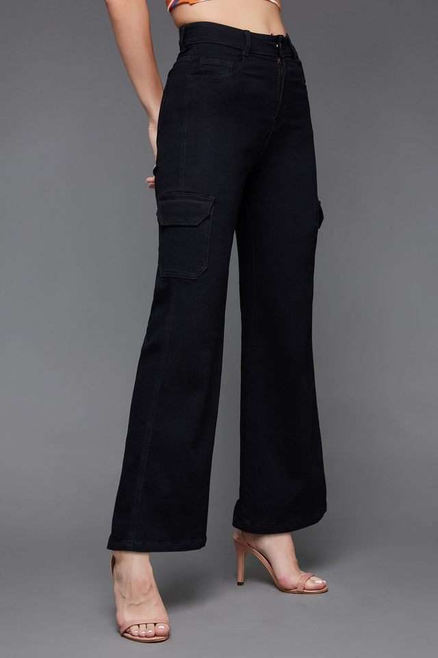 dolce crudo High Rise Heavy Wash Denim Relaxed Fit Women's Jeans-picture-40
