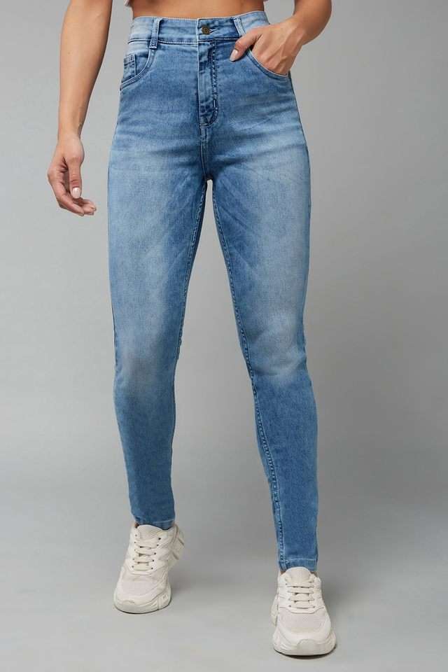 dolce crudo High Rise Heavy Wash Denim Slim Fit Women's Jeans-picture-34
