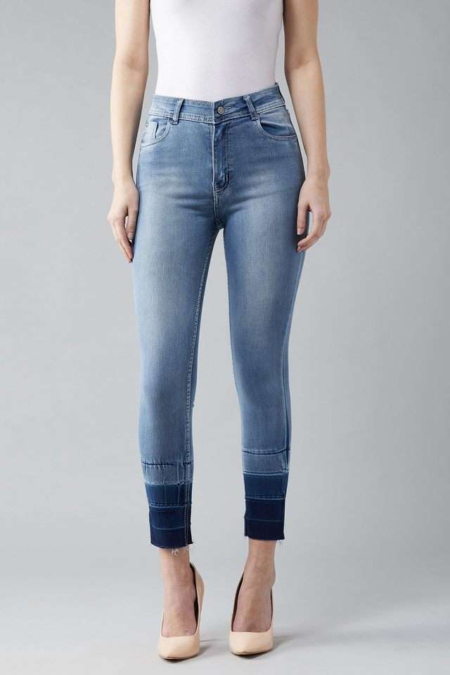 dolce crudo High Rise Light Wash Denim Skinny Fit Women's Jeans-picture-21