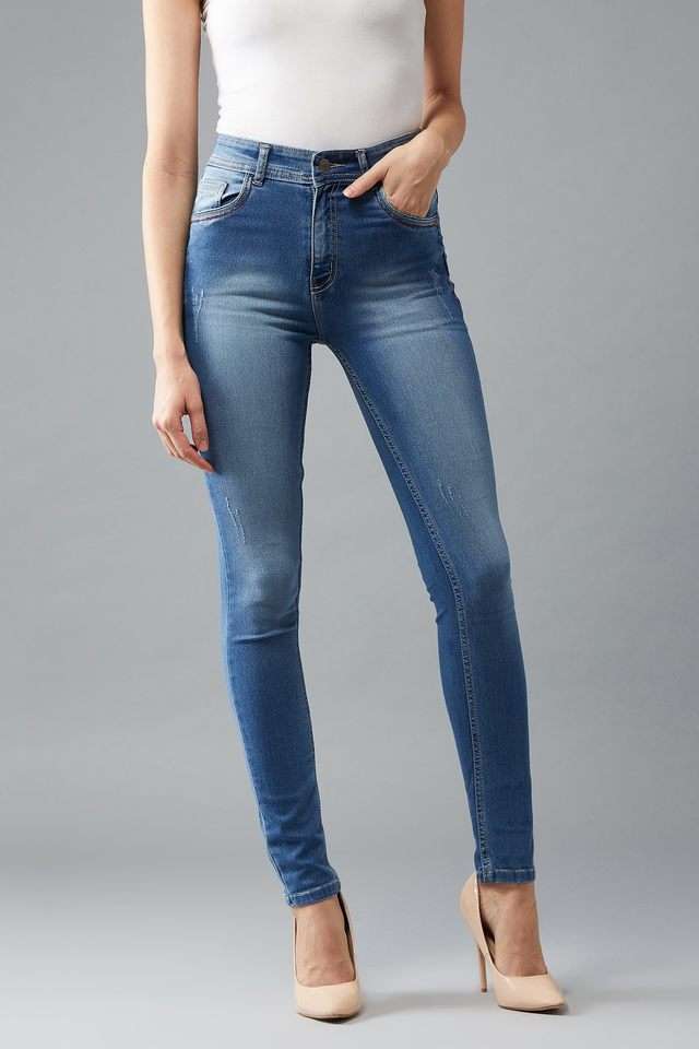 dolce crudo High Rise Heavy Wash Denim Skinny Fit Women's Jeans-picture-40
