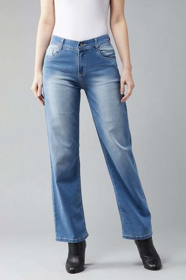dolce crudo Mid Rise Heavy Wash Denim Relaxed Fit Women's Jeans-picture-28