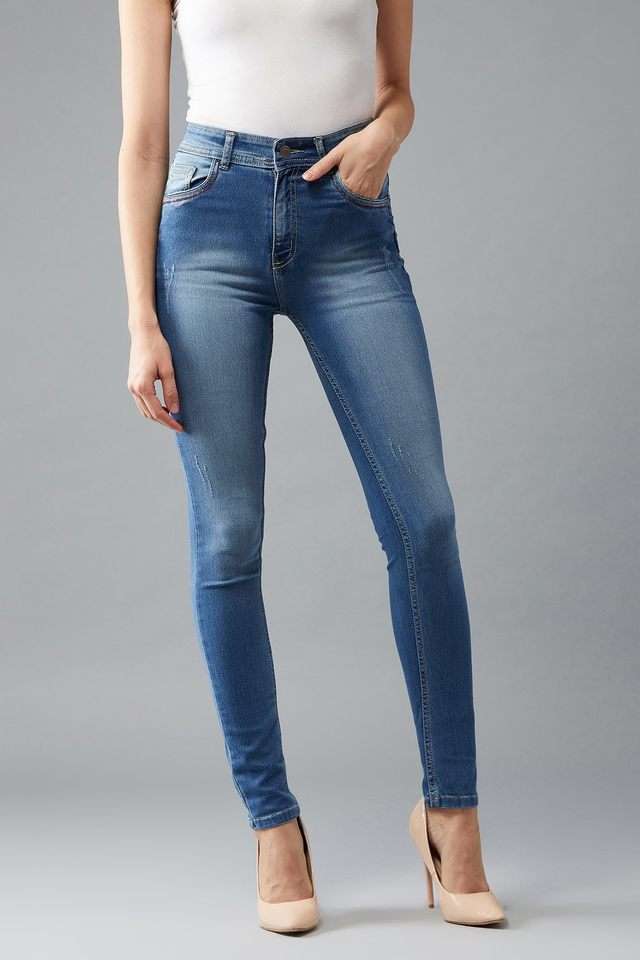 dolce crudo High Rise Heavy Wash Denim Skinny Fit Women's Jeans-picture-11