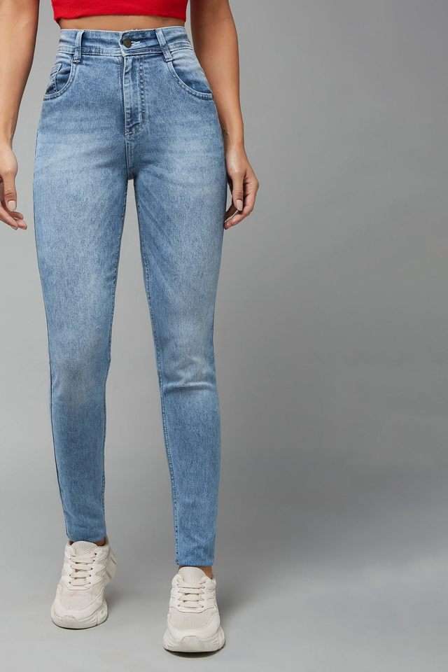 dolce crudo High Rise Heavy Wash Denim Slim Fit Women's Jeans-picture-43