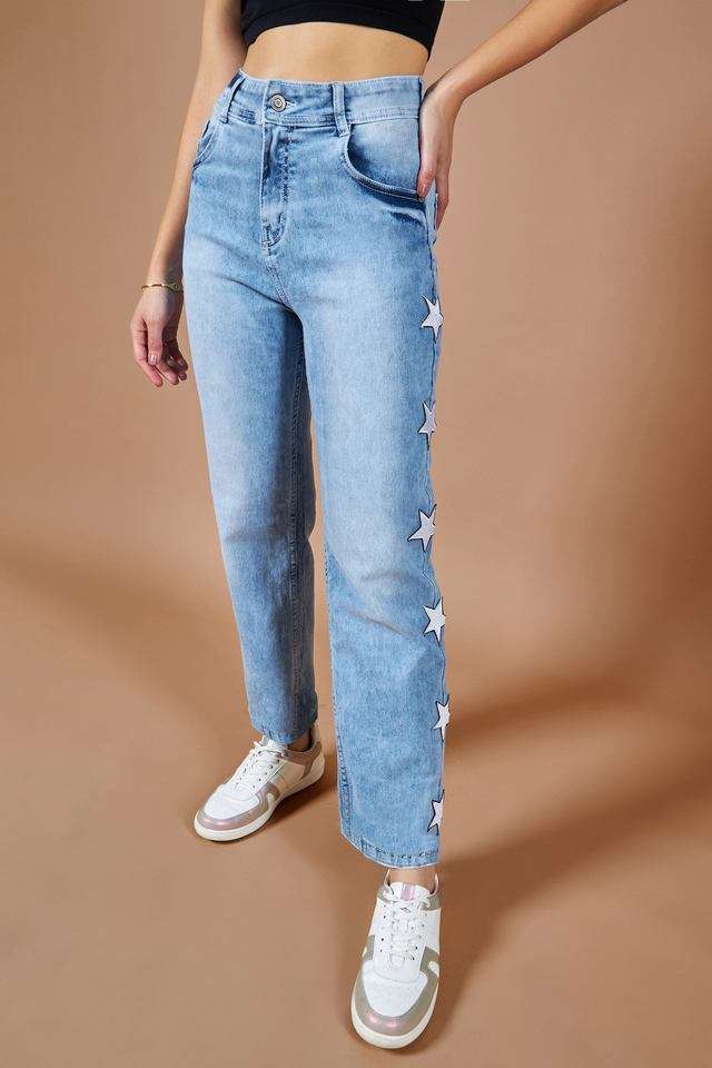 dolce crudo High Rise Light Wash Denim Slim Fit Women's Jeans-picture-32