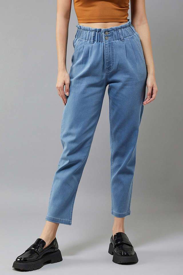 dolce crudo High Rise Denim Tapered Fit Women's Jeans-picture-39