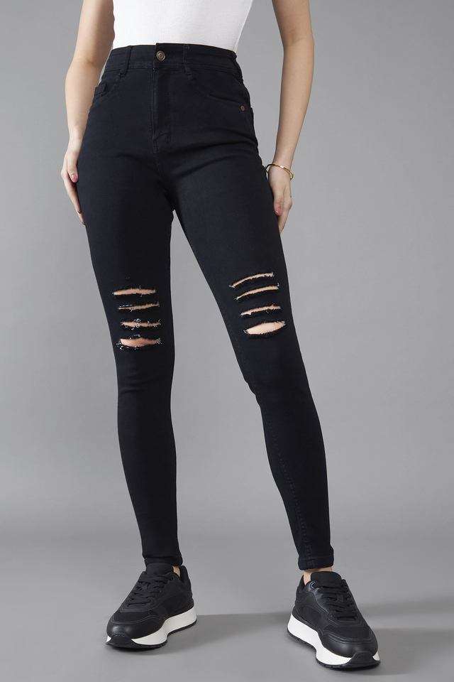 dolce crudo High Rise Heavy Wash Denim Regular Fit Women's Jeans-picture-16