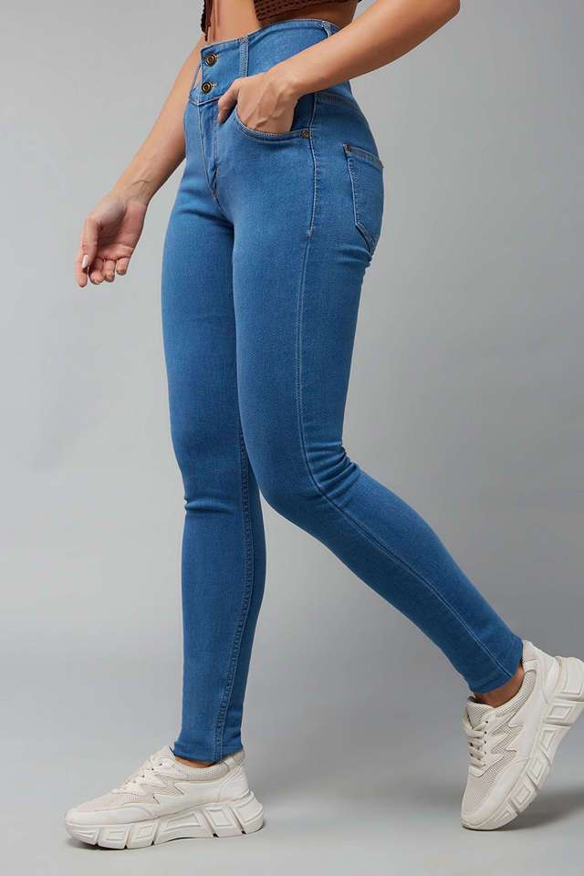 Buy Dolce Crudo Blue Denim High Rise Denim Skinny Fit Women's
