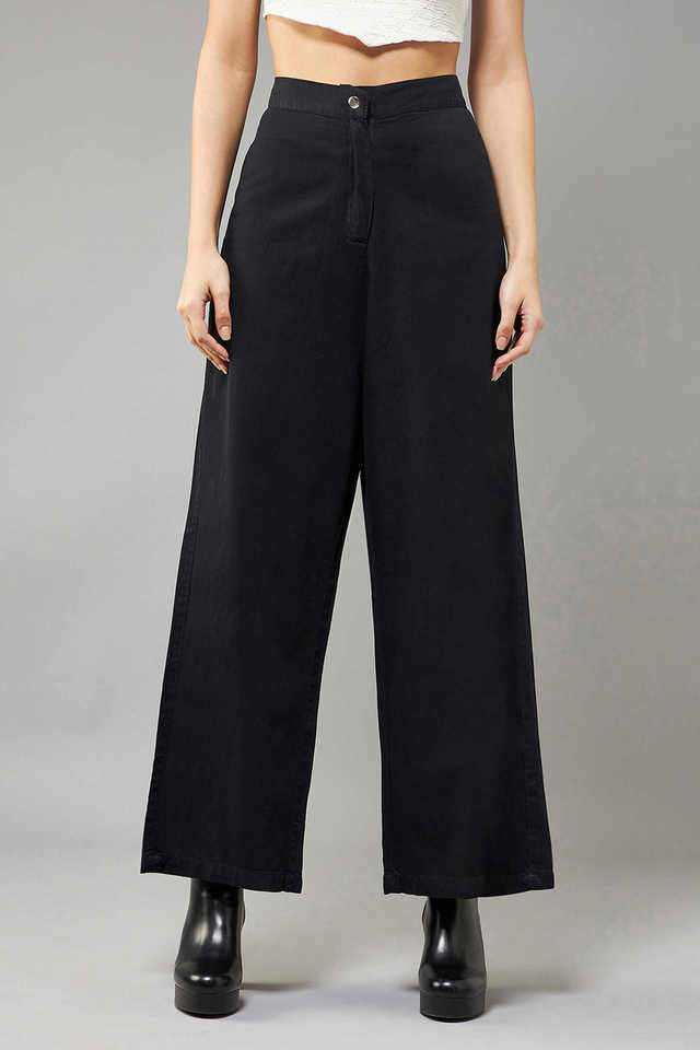 dolce crudo Solid Relaxed Fit Denim Women Casual Wear Trouser-picture-35