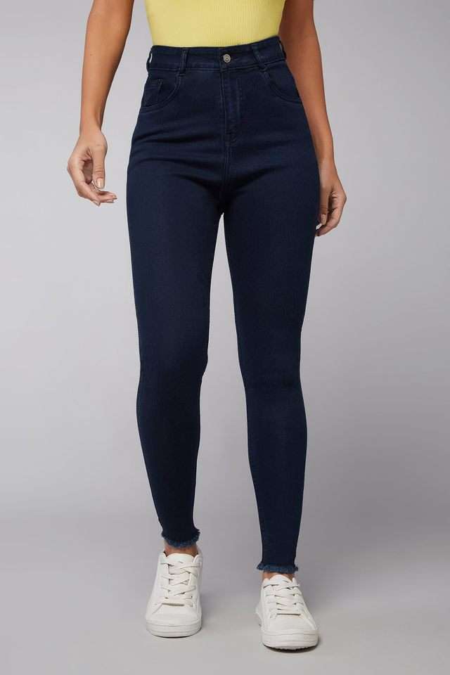 dolce crudo High Rise Dark Wash Denim Skinny Fit Women's Jeans-picture-27