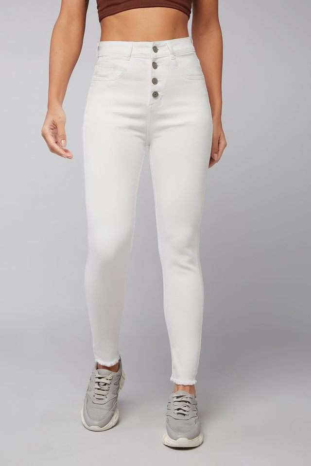 dolce crudo High Rise Bleach Wash Denim Skinny Fit Women's Jeans-picture-37