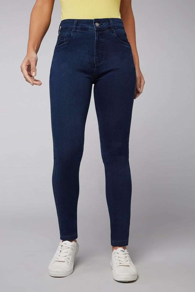 dolce crudo Mid Rise Dark Wash Denim Skinny Fit Women's Jeans-picture-33