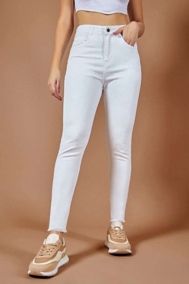 dolce crudo High Rise Bleach Wash Denim Skinny Fit Women's Jeans-picture-29