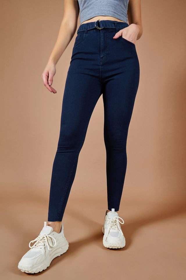 dolce crudo High Rise Dark Wash Denim Skinny Fit Women's Jeans-picture-22