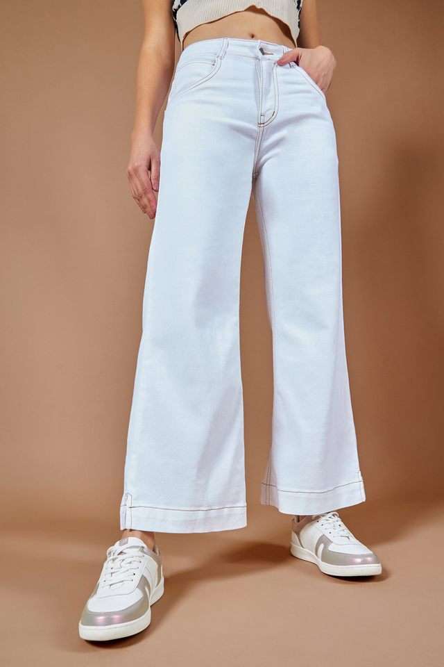 dolce crudo Mid Rise Bleach Wash Denim Relaxed Fit Women's Jeans-picture-22