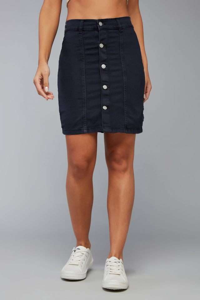 Regular Fit Mini Denim Women Casual Wear Skirts-image-18