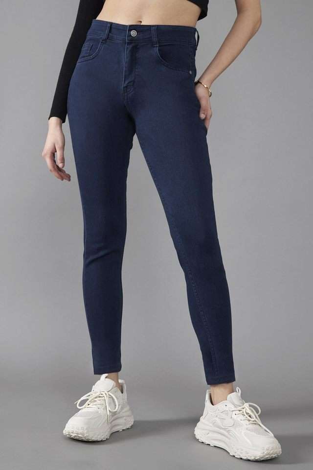 dolce crudo Mid Rise Dark Wash Denim Skinny Fit Women's Jeans-picture-27