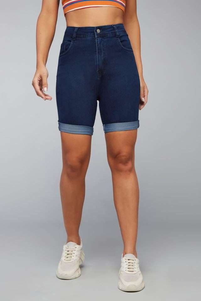 dolce crudo Skinny Fit Full Length Denim Women's Casual Wear Shorts-picture-11