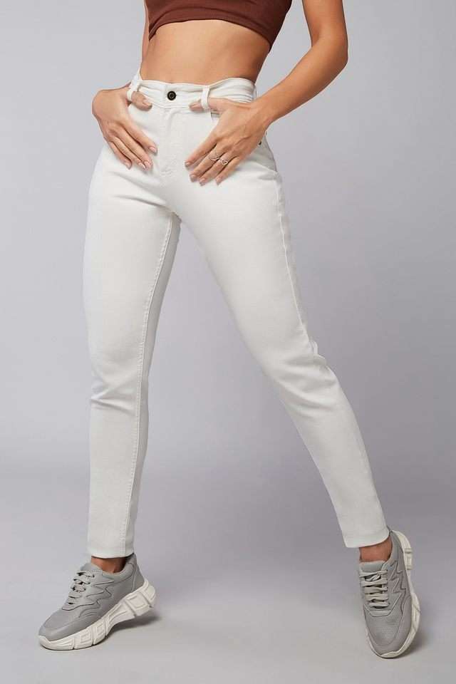 dolce crudo Mid Rise Bleach Wash Denim Skinny Fit Women's Jeans-picture-16