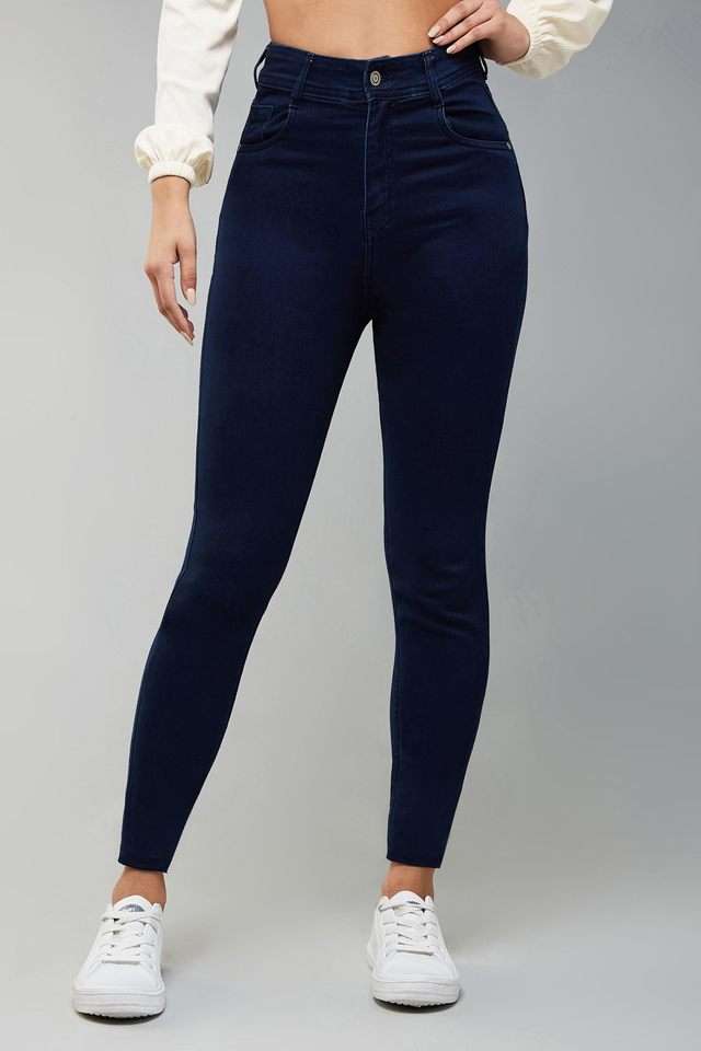 dolce crudo High Rise Dark Wash Denim Skinny Fit Women's Jeans-picture-43
