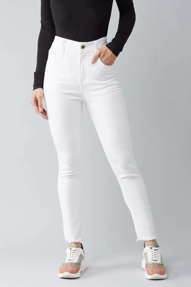 dolce crudo High Rise Bleach Wash Denim Skinny Fit Women's Jeans-picture-31