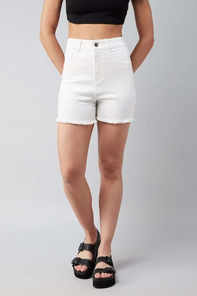 dolce crudo Regular Fit Full Length Denim Women's Casual Wear Shorts-picture-12