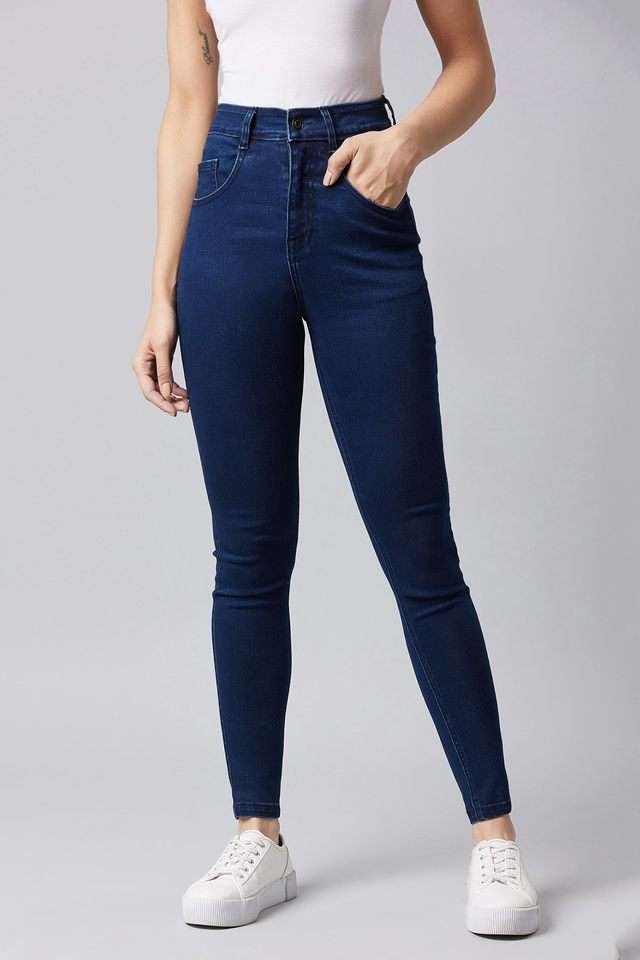 dolce crudo High Rise Dark Wash Denim Skinny Fit Women's Jeans-picture-28