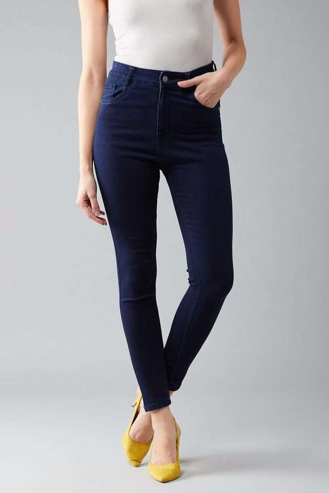 dolce crudo High Rise Dark Wash Denim Skinny Fit Women's Jeans-picture-16