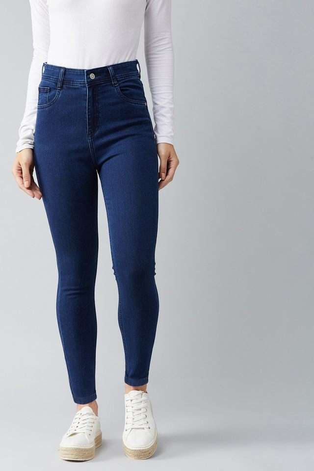 dolce crudo High Rise Dark Wash Denim Skinny Fit Women's Jeans-picture-31