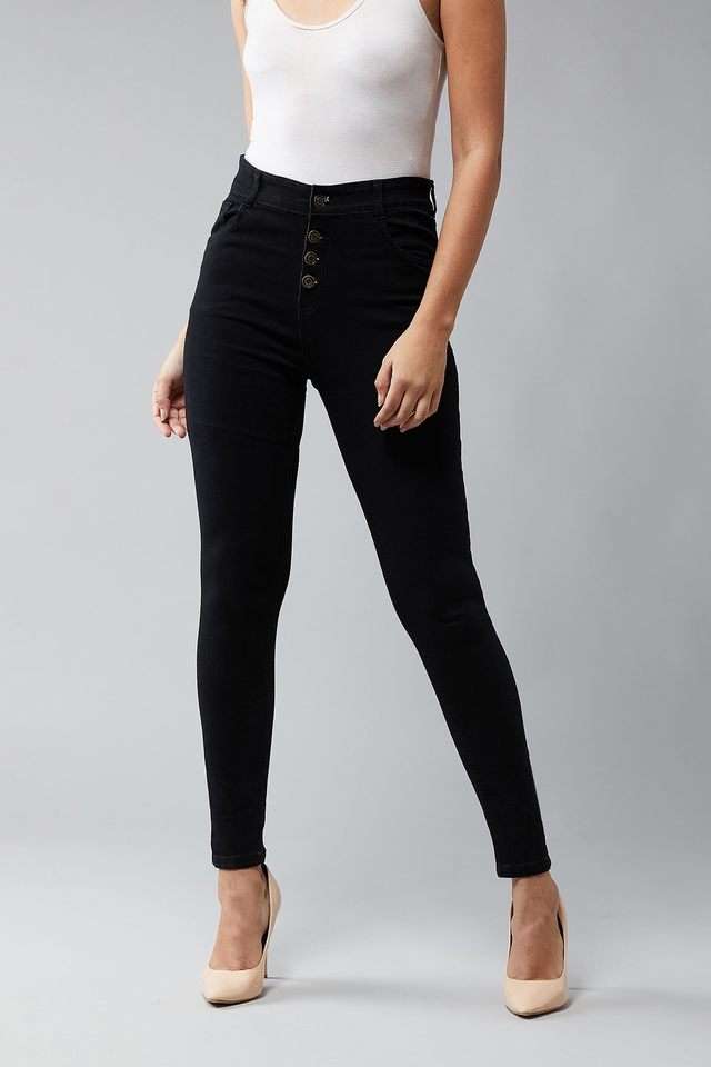 dolce crudo High Rise Heavy Wash Denim Skinny Fit Women's Jeans-picture-27