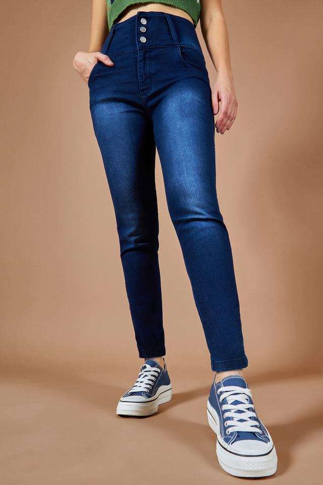 dolce crudo High Rise Dark Wash Denim Skinny Fit Women's Jeans-picture-40