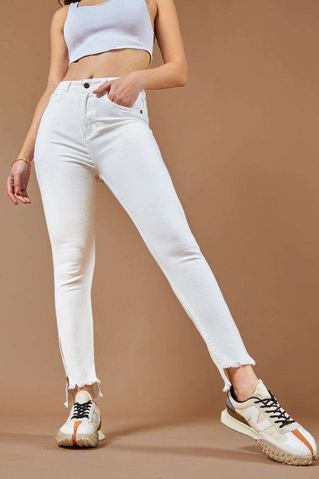 dolce crudo High Rise Bleach Wash Denim Skinny Fit Women's Jeans-picture-36