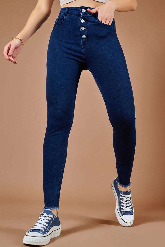 dolce crudo High Rise Dark Wash Denim Skinny Fit Women's Jeans-picture-29