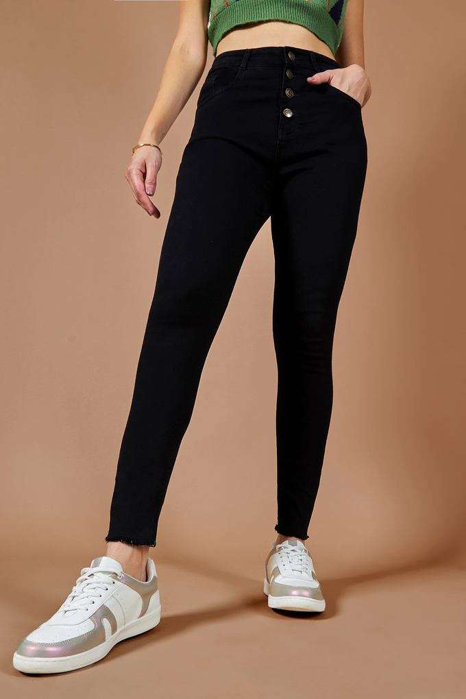 dolce crudo High Rise Heavy Wash Denim Skinny Fit Women's Jeans-picture-26