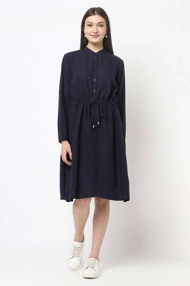 crimsoune club Solid Lyocell Women Dress-picture-24