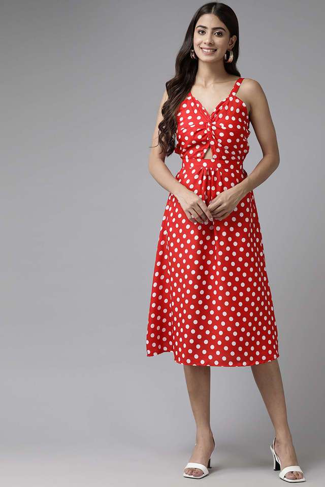 aarika Printed Sweetheart Neck Crepe Women Dress-picture-15
