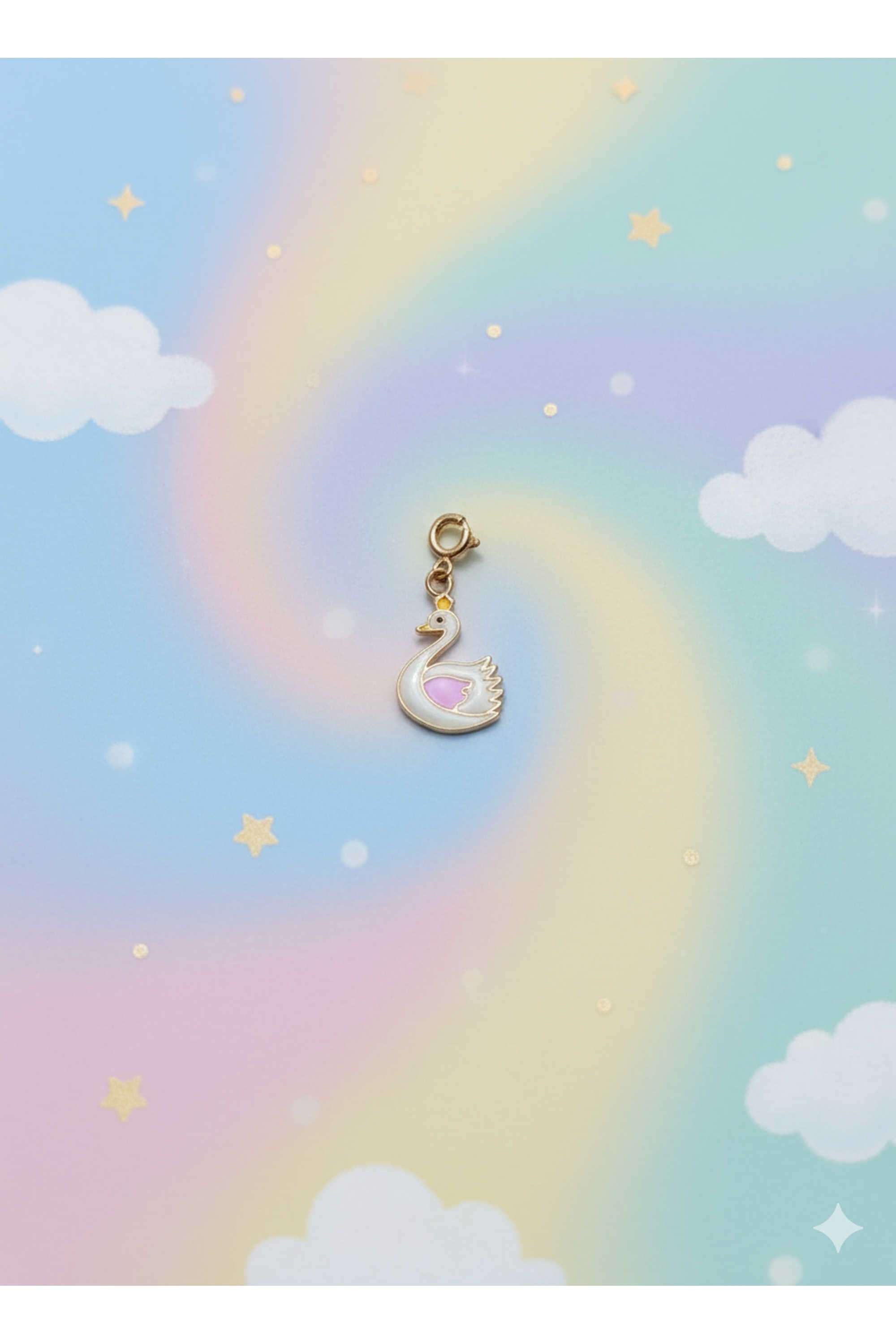 925-Silver-Hypoallergenic-Gold-Plated-Glow-in-the-Dark-Swan-Charm