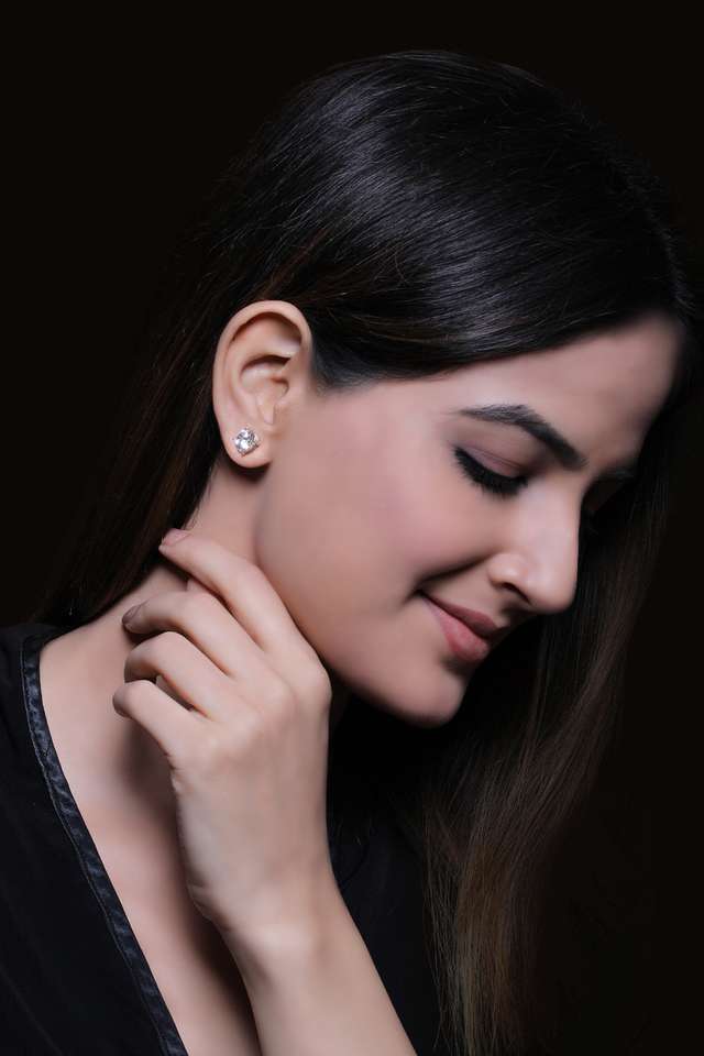 Cubic-Zirconia-Sterling-Silver-Screw-Clasp-Western-Earrings