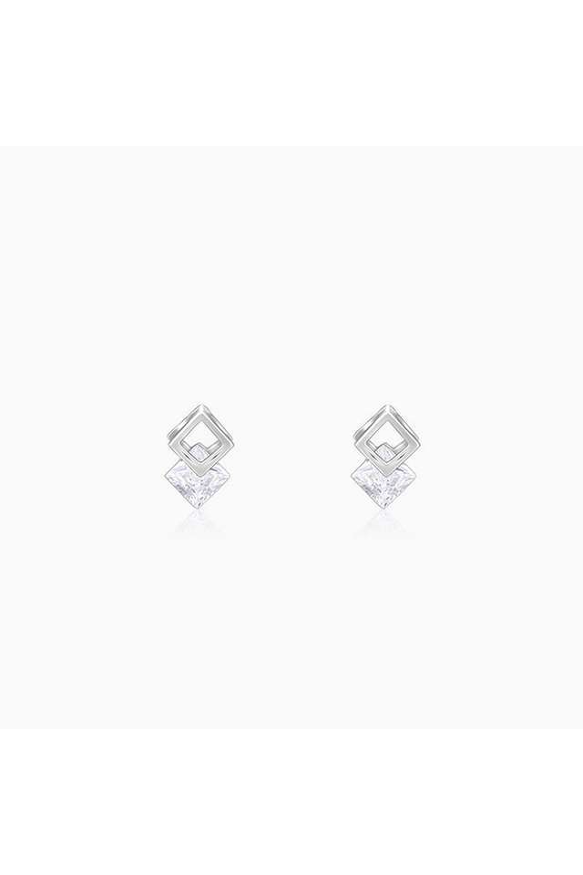 Silver-Quadrangle-Earrings