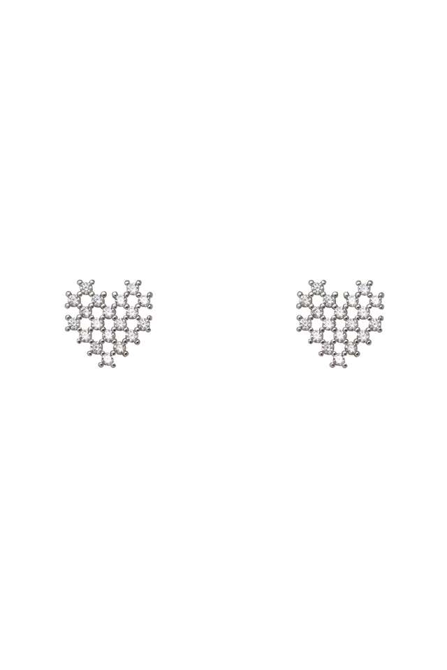 Sterling-Silver-Cubic-Zirconia-Womens-Western-Earrings