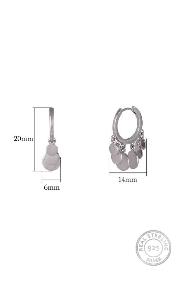 Cubic-Zirconia-Silver-Hook-Clasp-Womens-Earrings